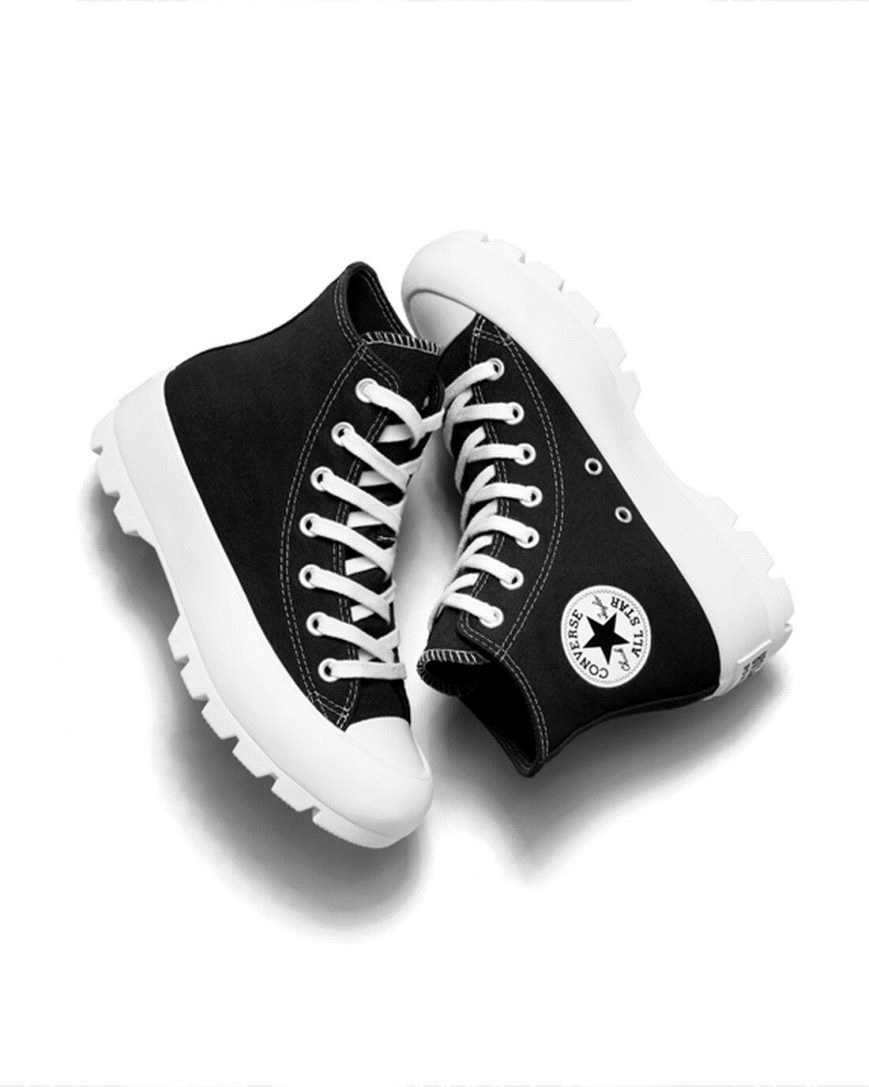 Women's Converse Chuck Taylor All Star Lugged High Top Shoes Black / White / Black | AU 6405EZ